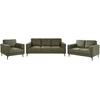 Sofa Beliani 6 vietų svetainės baldų komplektas LOUSTO, žalias