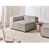 Sofa Beliani ARDAL kampinis modulis, briaunuotas velvetas, smėlio ir pilkos spalvos, kairinis