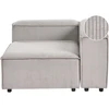 Sofa Beliani ARDAL kampinis modulis, briaunuotas velvetas, smėlio ir pilkos spalvos, kairinis