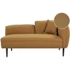 Sofa Beliani Dešininė šezlongas CHEVANNES Boucle garstyčių spalvos
