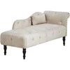 Sofa Beliani Dešininė šezlongo kėdė IVRY, veliūrinė, šviesiai smėlio spalvos