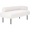Sofa Beliani Dešininė šezlongo kėdė MIRMANDE Boucle kreminės baltos spalvos