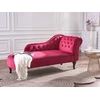 Sofa Beliani Dešininė šezlongo kėdė NIMES aksominė bordo