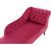 Sofa Beliani Dešininė šezlongo kėdė NIMES aksominė bordo