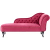 Sofa Beliani Dešininė šezlongo kėdė NIMES aksominė bordo