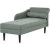 Sofa Beliani Dešininė šezlongo kėdė YVOIRE žalia