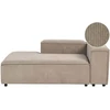 Sofa Beliani Dešininės pusės gulimoji kėdė ARDAL, velvetas, šviesiai ruda