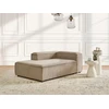 Sofa Beliani Dešininės pusės gulimoji kėdė ARDAL, velvetas, šviesiai ruda