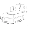 Sofa Beliani Dešininis gultas ARTHEZE Boucle, kreminės baltos spalvos