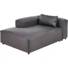 Sofa Beliani Dešininis gultas BRANDE Juodas