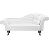 Sofa Beliani Dešininis gultas LATTES, dirbtinė oda, baltas