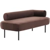 Sofa Beliani Dešininis gultas MIRMANDE tamsiai rudas veliūrinis