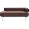 Sofa Beliani Dešininis gultas MIRMANDE tamsiai rudas veliūrinis