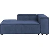 Sofa Beliani Dešininis šezlongas ARDAL, tamsiai mėlynas velvetas