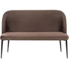 Sofa Beliani Dviejų vietų valgomojo suoliukas OSBY, veliūras, tamsiai rudas