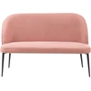 Sofa Beliani Dvivietis suoliukas valgomajam OSBY, rožinis
