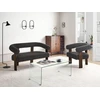 Sofa Beliani ILBRO svetainės baldų komplektas, boucle audinys, juodas / tamsiai rudas