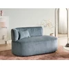 Sofa Beliani Kairinės pusės sėdimas gultas VANVEY, velvetinis, mėlynas