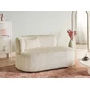 Sofa Beliani Kairinis gultas „VANVEY“, velvetinis, šviesiai smėlio spalvos