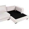 Sofa Beliani Kairinis kampas RENDERS šviesiai smėlio spalvos