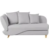 Sofa Beliani Kairinis sėdimas gultas MERI su daiktadėže, sintetinis linas, šviesiai pilkas