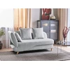 Sofa Beliani Kairinis sėdimas gultas MERI su daiktadėže, sintetinis linas, šviesiai pilkas