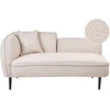 Sofa Beliani Kairinis šezlongas CHEVANNES Boucle šviesiai smėlio spalvos