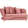 Sofa Beliani Kairinis šezlongas MERI su daiktadėže, veliūrinis, rožinis