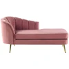 Sofa Beliani Kairysis gultas ALLIER, veliūras, rožinė spalva