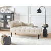 Sofa Beliani Kairysis gultas IVRY, veliūras, šviesiai smėlio spalvos