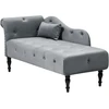 Sofa Beliani Kairysis gultas IVRY Veliūras Pilkas