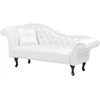 Sofa Beliani Kairysis gultas LATTES, dirbtinė oda, baltas