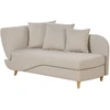 Sofa Beliani Kairysis gultas MERI su daiktadėže, sintetinis linas, šviesiai smėlio spalvos