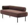 Sofa Beliani Kairysis gultas MIRMANDE tamsiai rudas veliūrinis