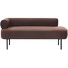 Sofa Beliani Kairysis gultas MIRMANDE tamsiai rudas veliūrinis
