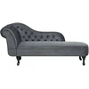 Sofa Beliani Kairysis gultas NIMES, veliūras, pilkas