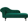 Sofa Beliani Kairysis gultas NIMES, veliūras, tamsiai žalias