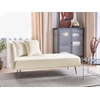 Sofa Beliani Kairysis gultas RIOM Boucle, kreminės baltos spalvos