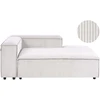 Sofa Beliani Kairysis šezlongas ARDAL, Velvetinis, Kreminė spalva
