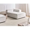 Sofa Beliani Kairysis šezlongas ARDAL, Velvetinis, Kreminė spalva