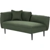 Sofa Beliani Kairysis šezlongas CHEVANNES, „bouclé“, tamsiai žalios spalvos