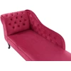Sofa Beliani Kairysis šezlongas NIMES aksominis bordo