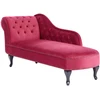 Sofa Beliani Kairysis šezlongas NIMES aksominis bordo