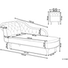 Sofa Beliani Kairysis šezlongas NIMES aksominis bordo