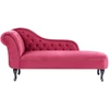 Sofa Beliani Kairysis šezlongas NIMES aksominis bordo