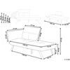 Sofa Beliani Kairysis šezlongas ROCAMADOUR, žalias