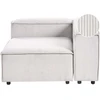 Sofa Beliani Kampinis modulinis elementas ARDAL kairinis, kreminės spalvos velvetas