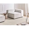 Sofa Beliani Kampinis modulinis elementas ARDAL kairinis, kreminės spalvos velvetas