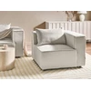 Sofa Beliani Kampinis modulis AXEBO, kreminės baltos spalvos, iš „boucle“ audinio