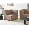 Sofa Beliani Kampinis modulis LEMVIG dešininis smėlio spalvos velvetinis
